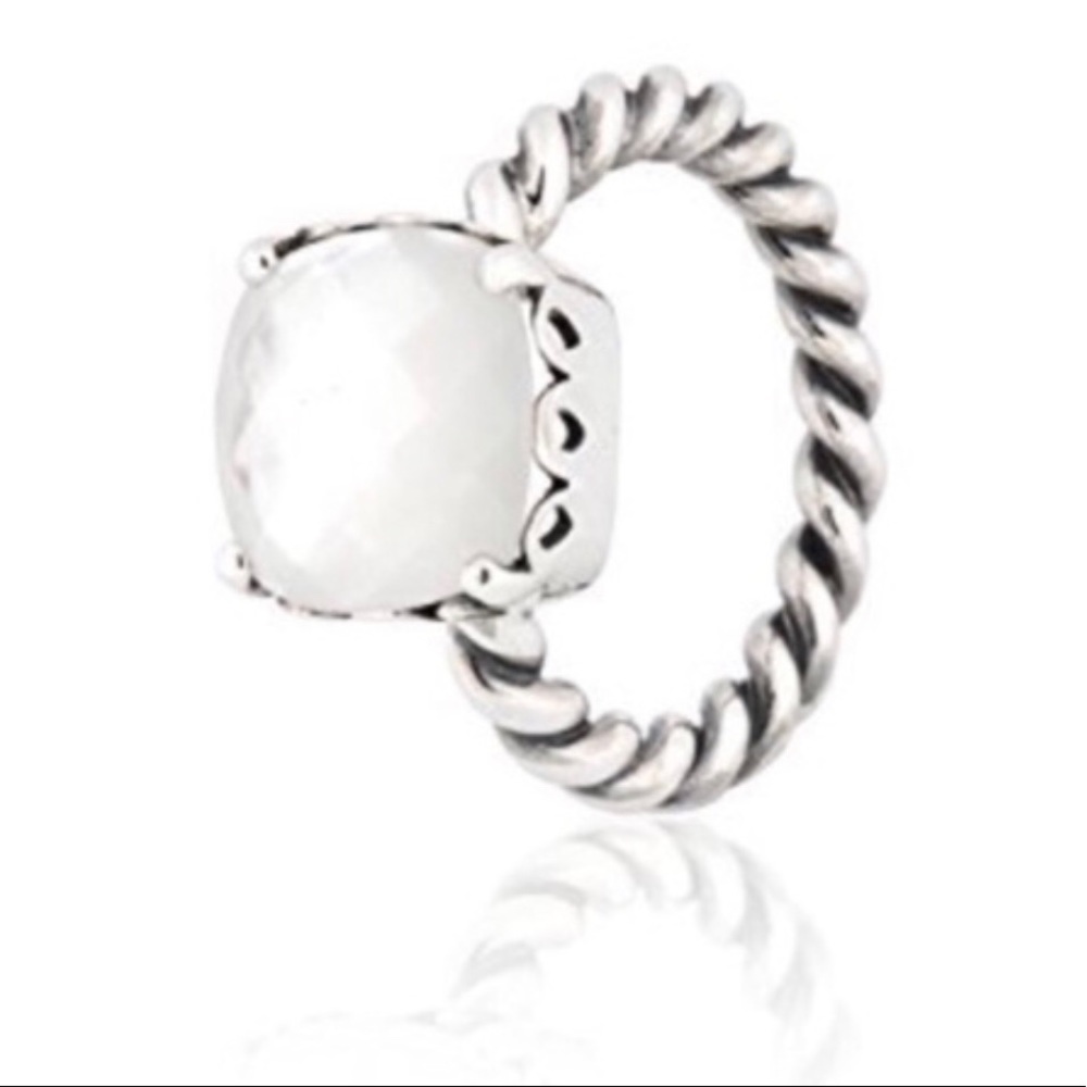Mother of Pearl Discontinued Pandora Ring